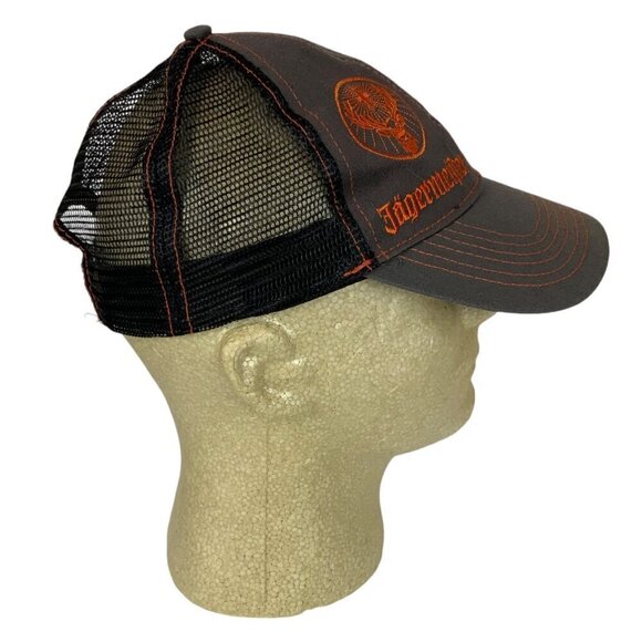 Jägermeister Trucker Hat Black Orange Adjustable Snapback Mesh Back Embroidered - Picture 3 of 7